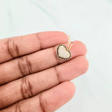 Dije Corazón Tupido 1.6 g / 1.7 cm Oro Amarillo 18K