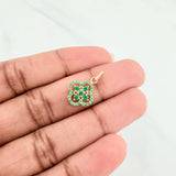 Dije Trebol Doble 1.45 g / 1.9 cm Oro Amarillo 18K