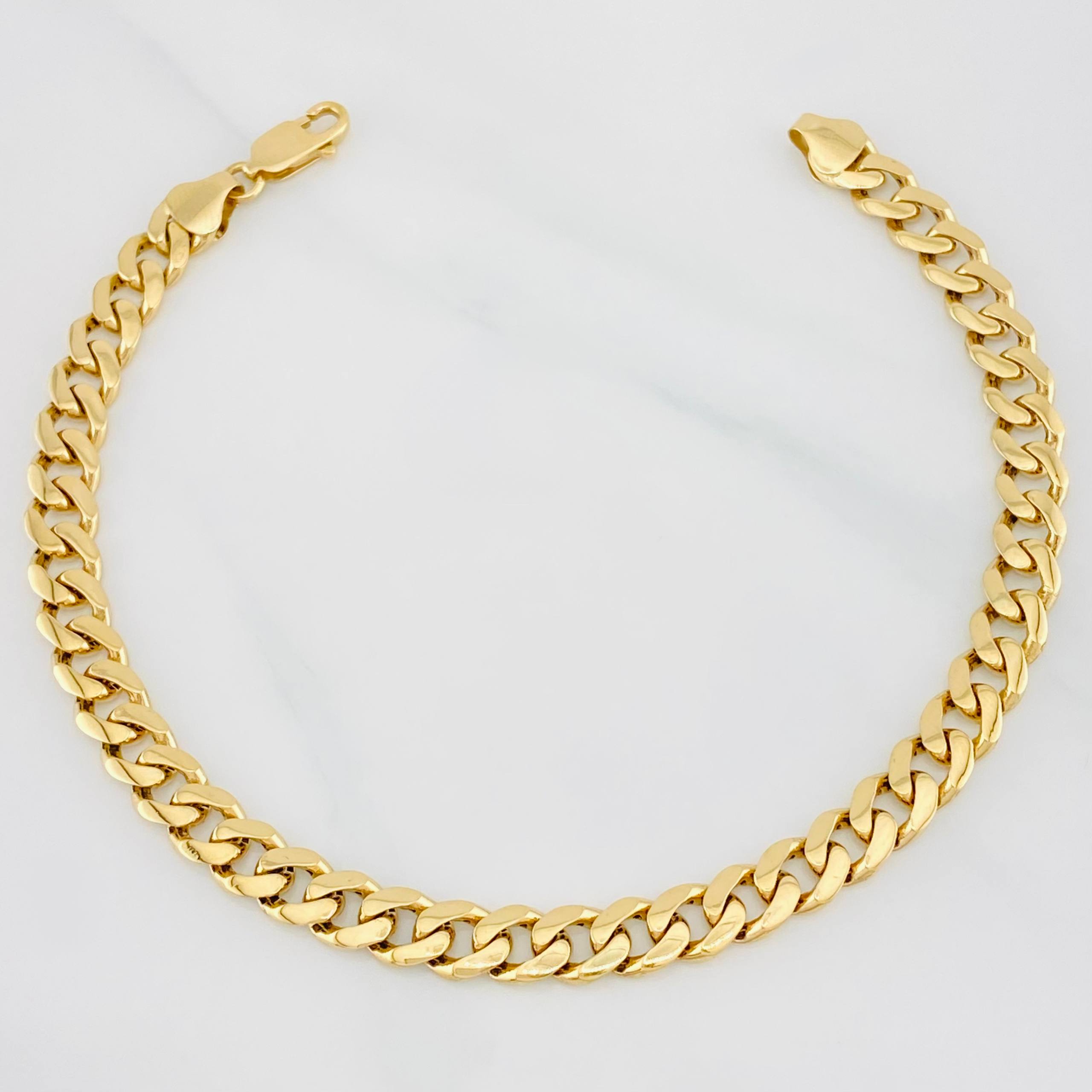 Pulso Cubano 9.3 g / 20.9 cm / 5.96 mm Oro Amarillo 18K