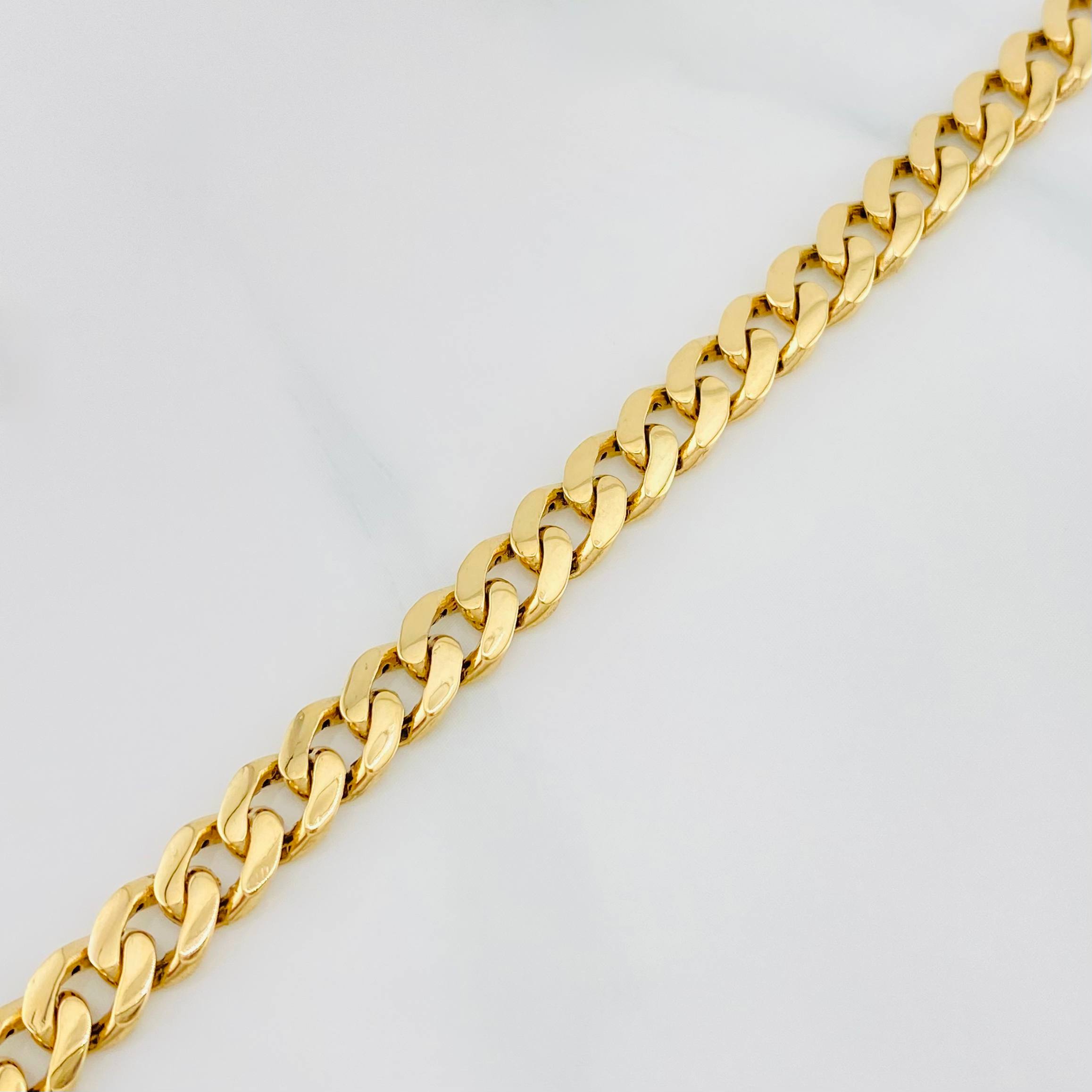 Pulso Cubano 9.3 g / 20.9 cm / 5.96 mm Oro Amarillo 18K
