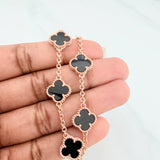 Pulso Aro Seguido Trebol 8.55 g / 16.6 cm / 2.33 mm Oro Rosa 18K