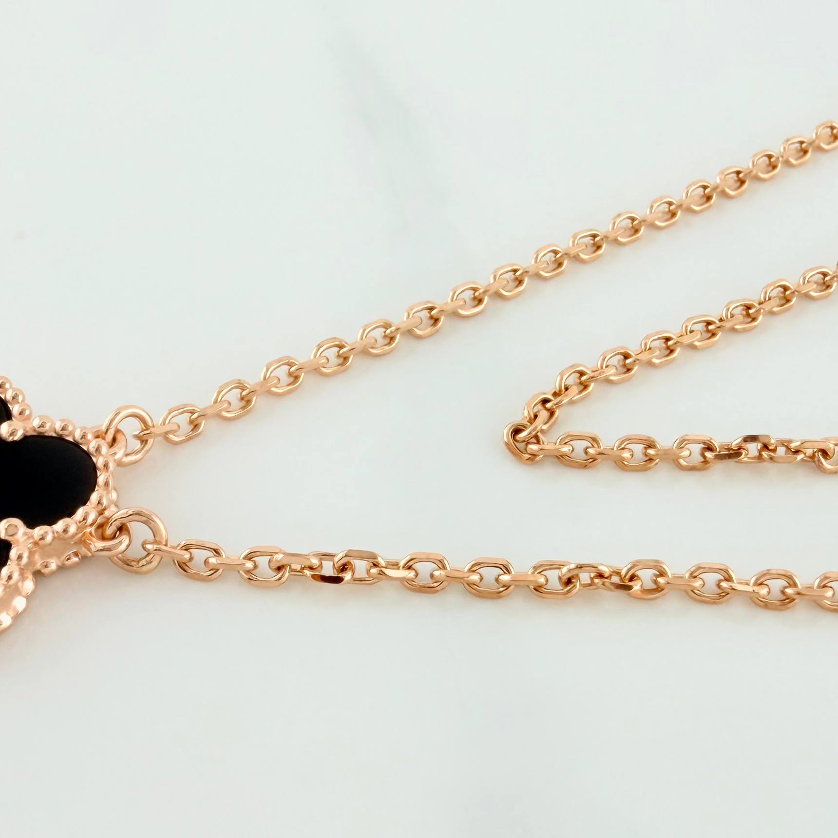 Cadena Aro Seguido Trebol 7.1 g / 46- 51.3 cm / 1.85 mm Oro Rosa 18K