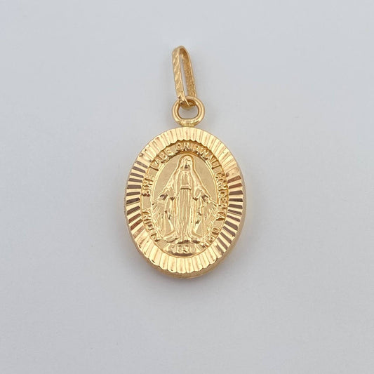 Dije Virgen Milagrosa 1.1gr / 2.5cm / Oro Amarillo 18K %