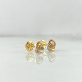 Topos Hélice 1.1gr Circón Blanco Tres Oros