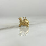 Dije Tortuga 0.55gr / 1.4cm Troquelado Oro Amarillo