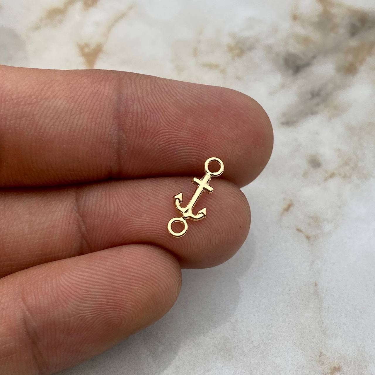 Herraje Ancla 0.2gr / 1.3cm Mini Oro Amarillo