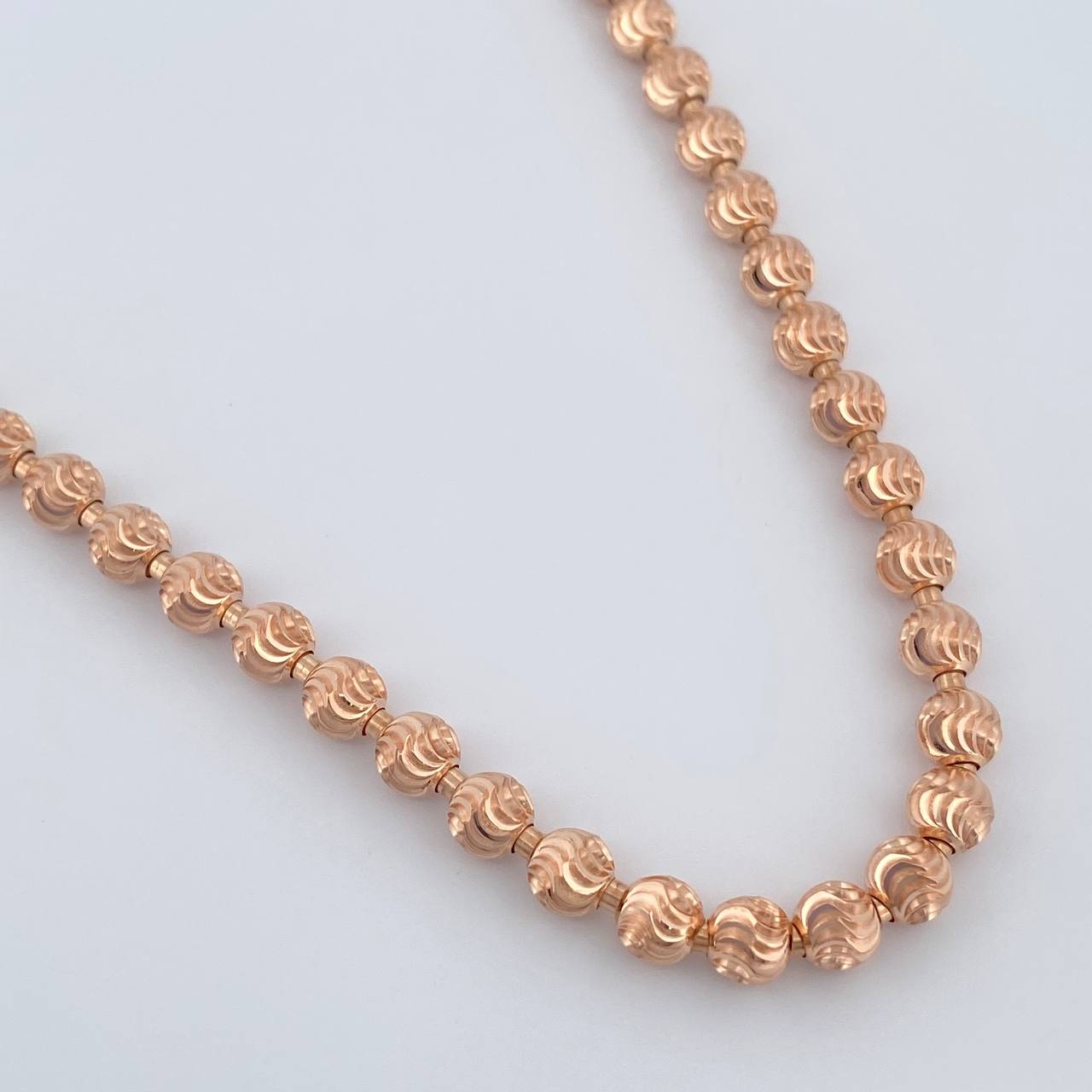 Cadena Militar 33.9gr / 67.5cm / 5mm Oro Rosa +3 18K %