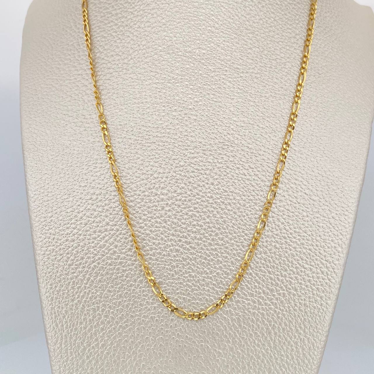 Cadena Fígaro 3.25gr / 60cm / 2.2mm Oro Amarillo +1 18K %