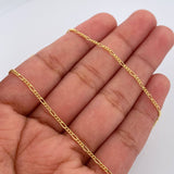 Cadena Figaro 1.5gr / 50.5cm / 1.4mm Oro Amarillo +1 18K $