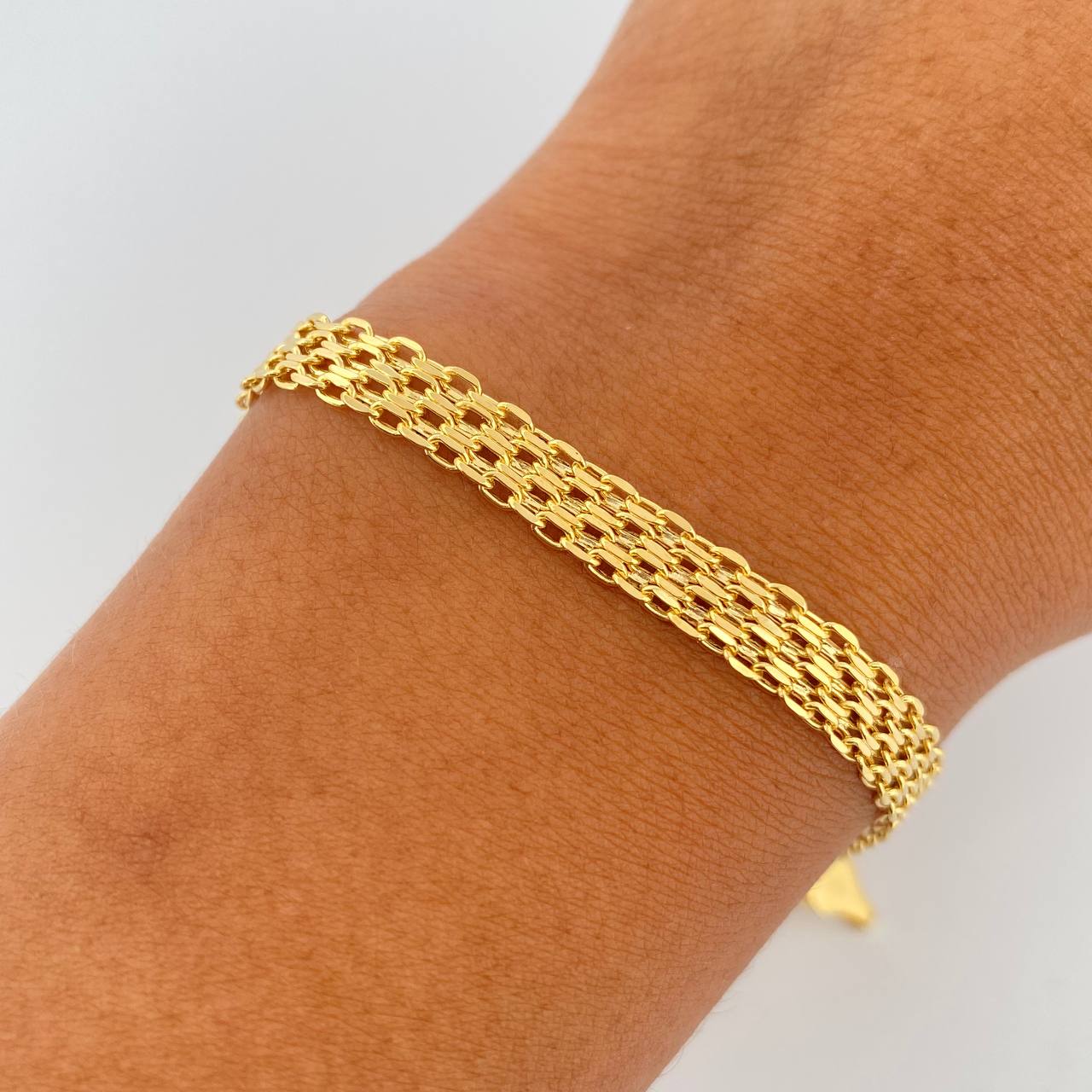 Pulso Chino 3.5gr / 17.3cm / 5.1mm Oro Amarillo +1 18K %