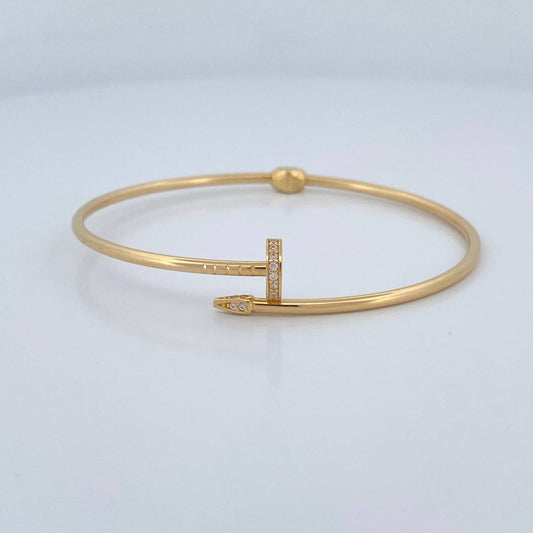 Pulso Clavo 4.75gr / 17cm / 1.6mm Oro Amarillo +4 18K %