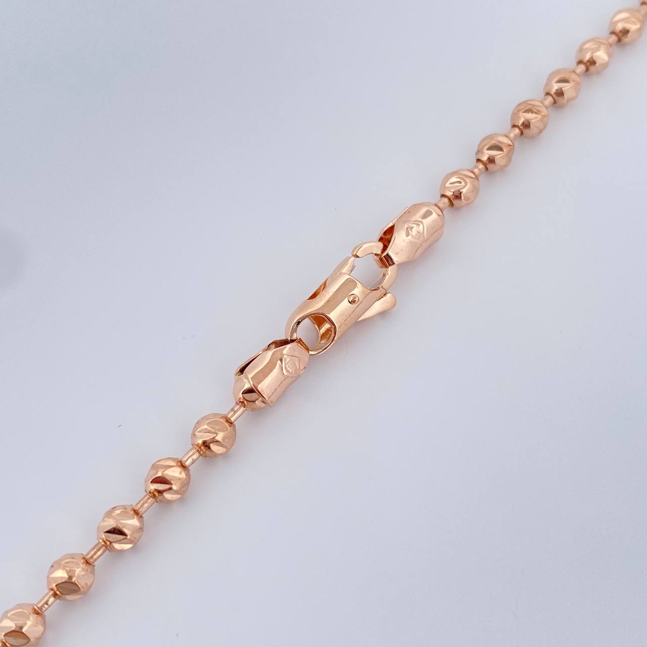 Cadena Militar 26.55gr / 65cm / 4mm Oro Rosa 18K %