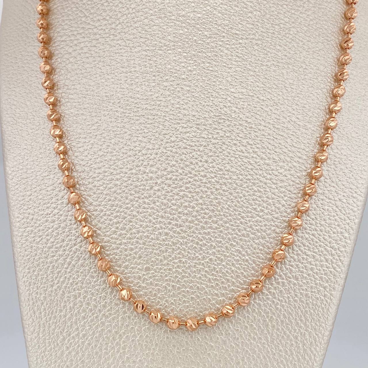 Cadena Militar 26.55gr / 65cm / 4mm Oro Rosa 18K %