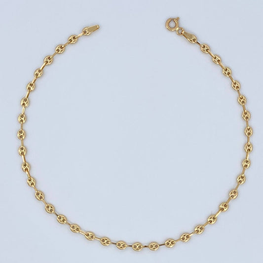 Tobillera GC 2.55gr / 25.4cm / 3.24mm Oro Amarillo 18K %