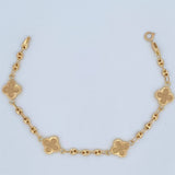 Pulso Trebol GC 4.45gr / 18cm / 3.2mm Oro Amarillo 18K %