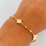 Pulso Trebol 3.9gr / 19cm / 3mm Oro Amarillo 18K %