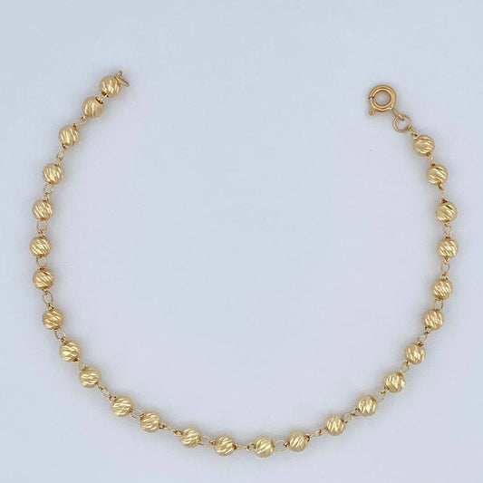 Pulso Tipo Militar 3.3gr / 19cm / 3.6mm Oro Amarillo 18K %