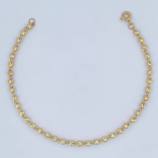 Pulso Tipo Militar 3.1gr / 18.6cm / 4mm Oro Amarillo 18K %