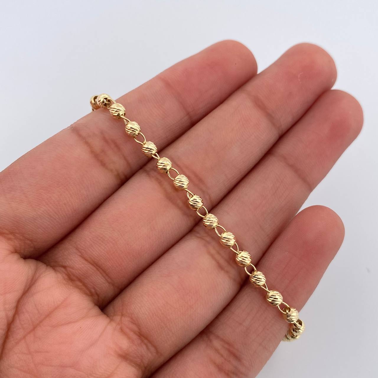 Pulso Tipo Militar 2.65gr / 19cm / 3mm Oro Amarillo 18K %