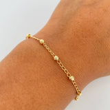 Pulso Espiga 1.55gr / 19cm / 3mm Oro Amarillo 18K %