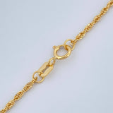 Set Cadena y Dije Lazo + Virgen Milagrosa 1.3gr / 45cm / 0.85mm Oro Amarillo 18K (Oferta) %