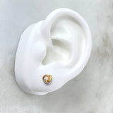 Topos Hélice 1.1gr Circón Blanco Tres Oros