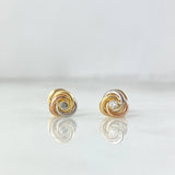 Topos Hélice 1.1gr Circón Blanco Tres Oros