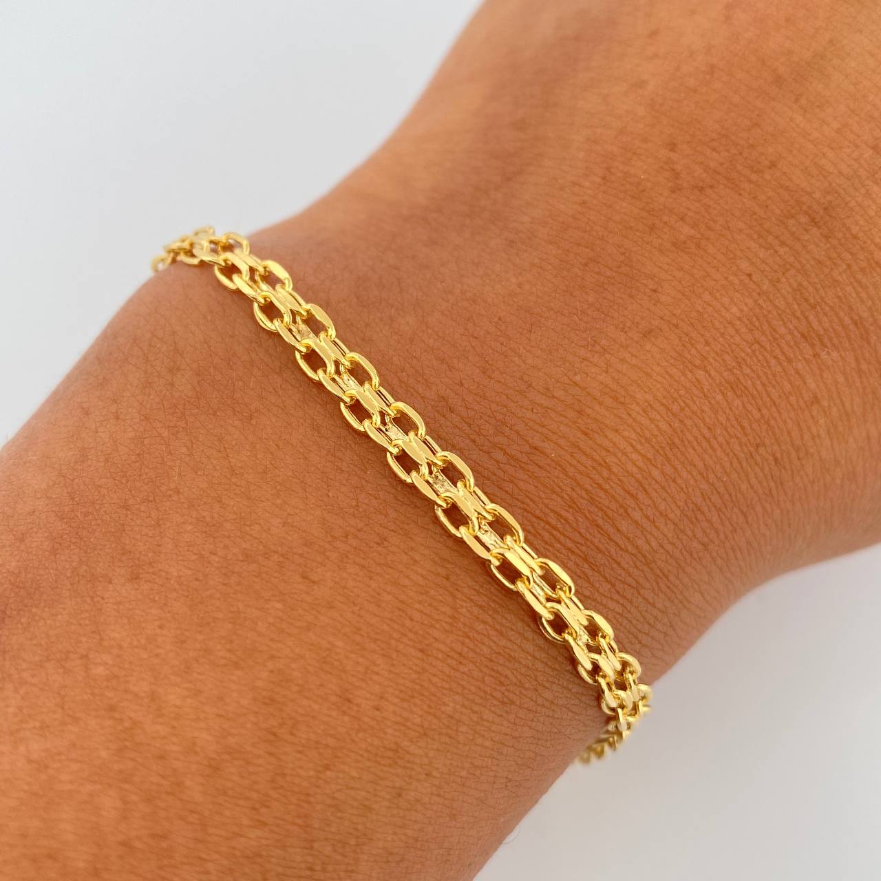 Pulso Chino 2.4gr / 16.8cm / 3.6mm Oro Amarillo +1 18K $