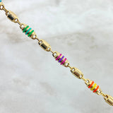 Pulso Rustica 4.5gr / 18cm / 5mm Cauchos de Colores Oro Amarillo ©