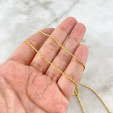 Cadena Lazo 0.95gr / 50cm + Dije Virgen Maria 0.35gr / 1.5cm Oro Amarillo (Oferta)