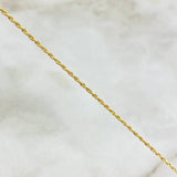 Cadena Lazo 0.95gr / 50cm + Dije Corazon 0.25gr / 1cm Oro Amarillo (Oferta)