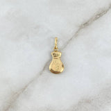 Dije Bolsa De Dinero Plana 0.5gr / 1,6 cm / Oro Amarillo 18K *