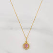 Set Cadena Veneciana + Dije Halo Circulo / 2.2 g / 45.3 cm Oro Amarillo 18K
