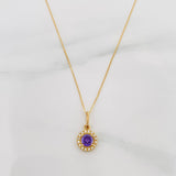 Set Cadena Veneciana + Dije Halo Circulo / 2.2 g / 45.2 cm Oro Amarillo 18K