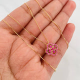 Set Cadena Veneciana + Dije Trebol / 2.4 g / 45.1 cm Oro Amarillo 18K