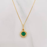 Set Cadena Veneciana + Dije Halo Circulo / 2.15 g / 45.3 cm Oro Amarillo 18K