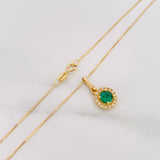 Set Cadena Veneciana + Dije Halo Circulo / 2.15 g / 45.3 cm Oro Amarillo 18K