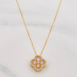 Set Cadena Veneciana + Dije Trebol / 2.3 g / 45 cm Oro Amarillo 18K