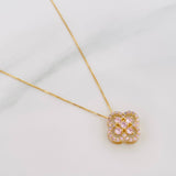 Set Cadena Veneciana + Dije Trebol / 2.3 g / 45 cm Oro Amarillo 18K