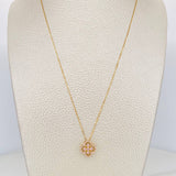 Set Cadena Veneciana + Dije Trebol / 2.3 g / 45 cm Oro Amarillo 18K