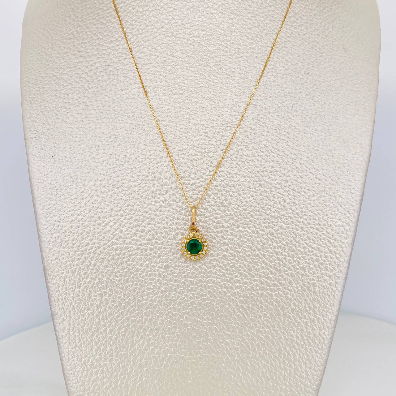 Set Cadena Veneciana + Dije Halo Circulo / 2.15 g / 45.3 cm Oro Amarillo 18K