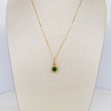 Set Cadena Veneciana + Dije Halo Circulo / 2.15 g / 45.3 cm Oro Amarillo 18K