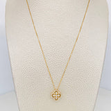 Set Cadena Veneciana + Dije Trebol / 2.55 g / 45.4 cm Oro Amarillo 18K