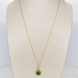 Set Cadena Veneciana + Dije Halo Circulo / 2.1 g / 45 cm Oro Amarillo 18K