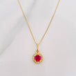 Set Cadena Veneciana + Dije Halo Circulo / 2.2 g / 45.3 cm 18K