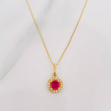 Set Cadena Veneciana + Dije Halo Circulo / 2.15 g / 45 cm Oro Amarillo 18K