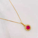 Set Cadena Veneciana + Dije Halo Circulo / 2.15 g / 45 cm Oro Amarillo 18K