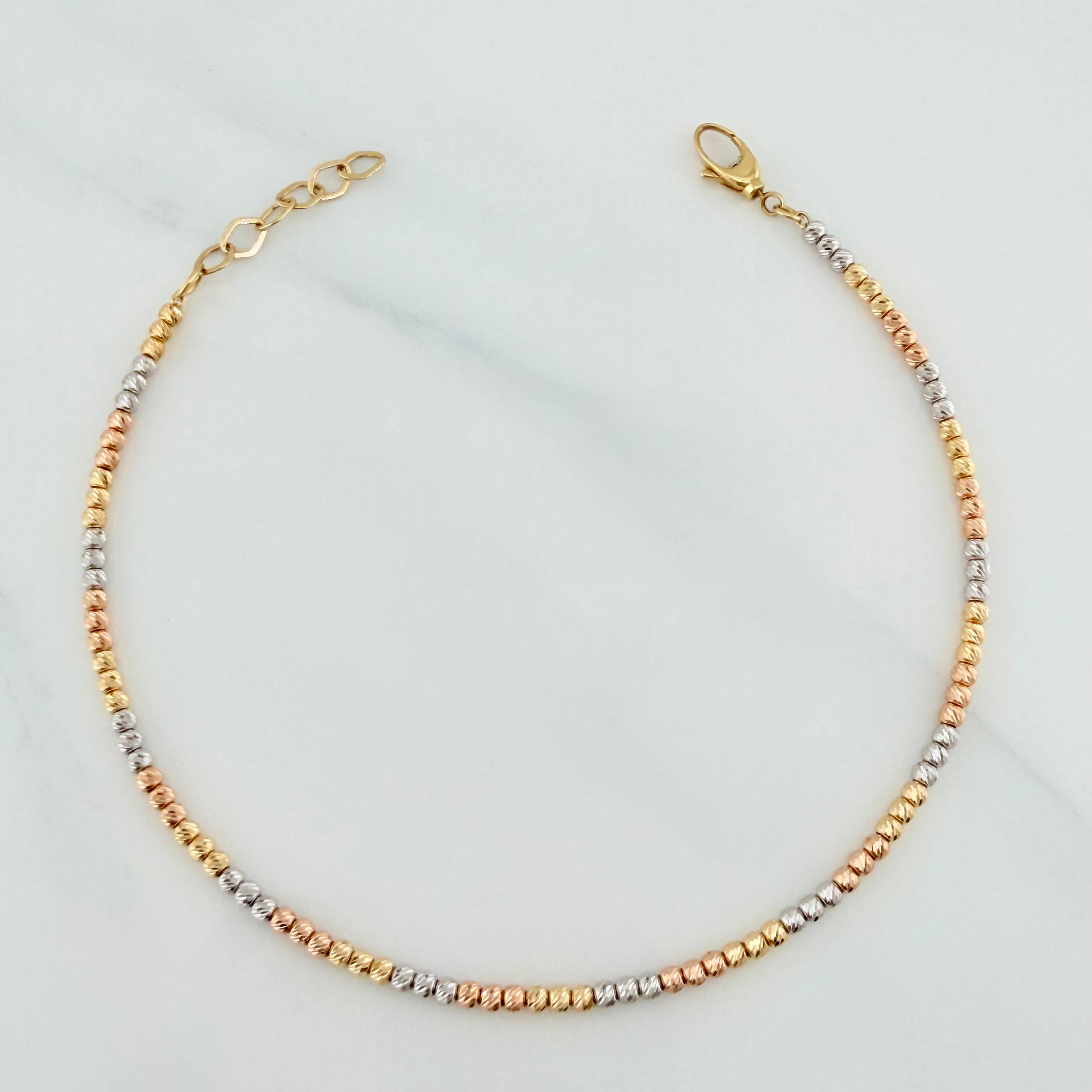 Pulso Modulable Militar 3.75 g / 18.1 cm - 20 cm / 2 mm Tres Oros 18K
