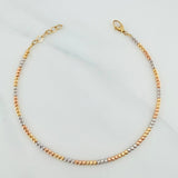 Pulso Modulable Militar 3.75 g / 18.1 cm - 20 cm / 2 mm Tres Oros 18K