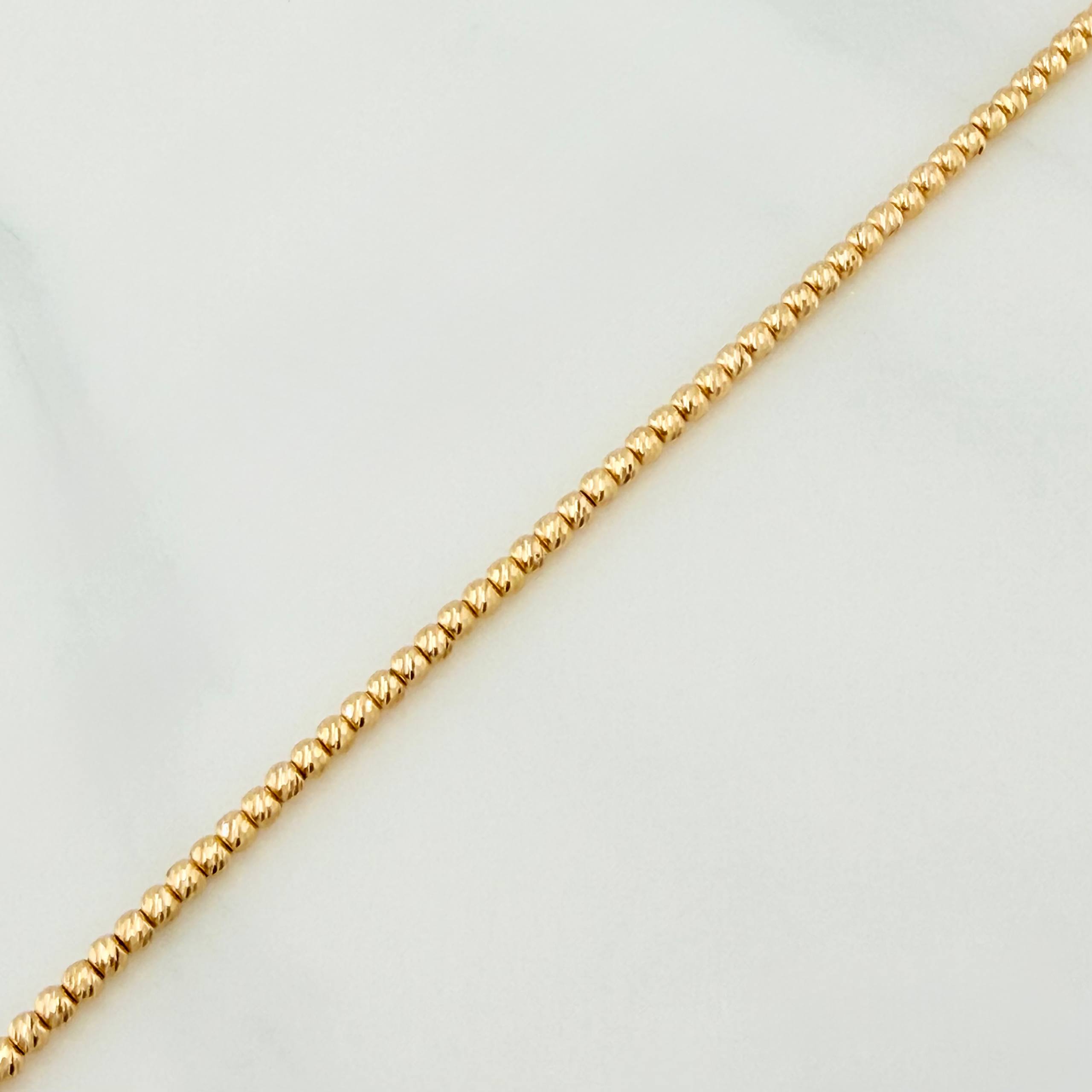 Pulso Modulable Militar 3.75 g / 18.2 cm - 20.3 cm / 2 mm Oro Amarillo 18K